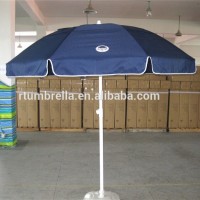 2019 high quality branded aluminum rib outdoor advertising beach umbrella with logo prints fringe