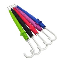 Multi color hook handle classic aluminium frame straight umbrella fiberglass